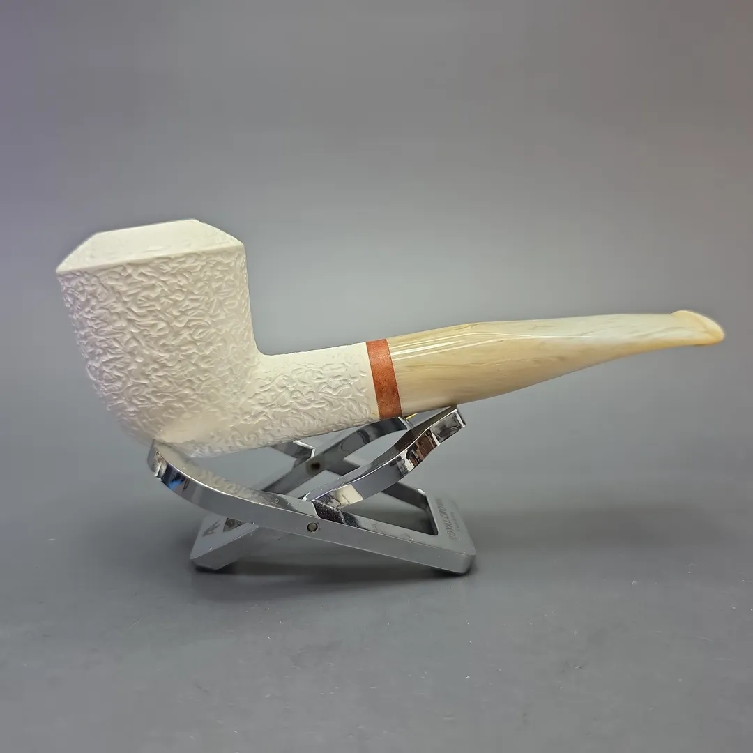 MBSD Meerschaum Deluxe Rusticated Rhodesian with Briar-Mortise (New) - Image 2