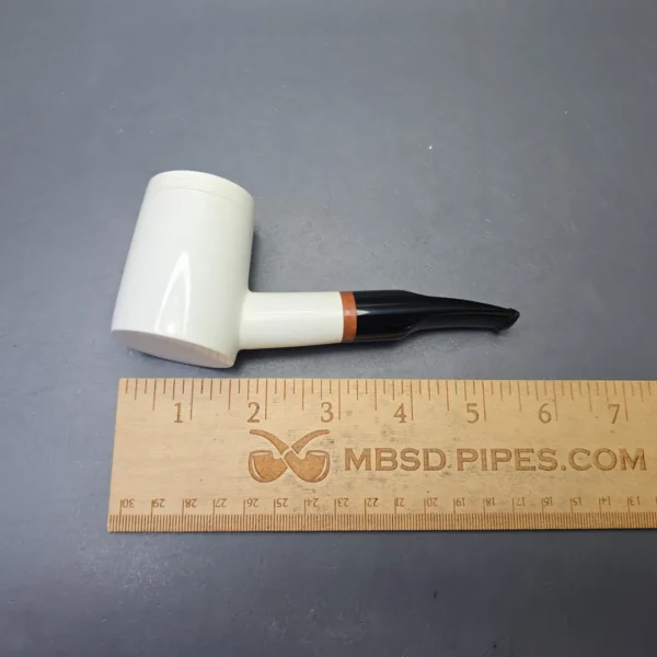 MBSD Meerschaum Deluxe Smooth Poker with Briar-Mortise (New) - Image 11