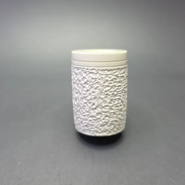 MBSD Meerschaum Deluxe Rusticated Poker with Briar-Mortise (New) - Image 3