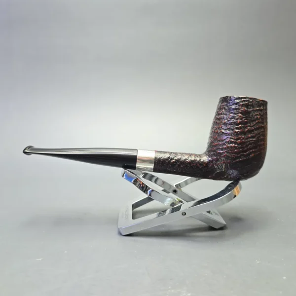 Stanwell (c.1980s-90s) Sterling 141 Sandblasted Billiard with Silver (Estate) - Image 4