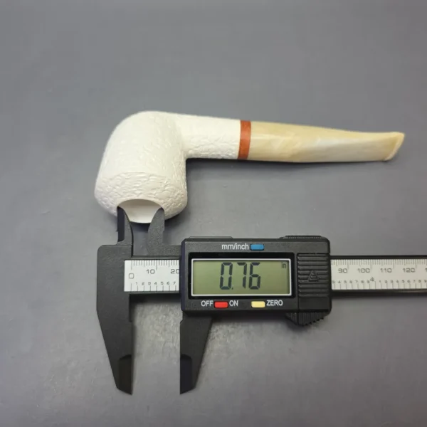 MBSD Meerschaum Deluxe Rusticated Rhodesian with Briar-Mortise (New) - Image 7