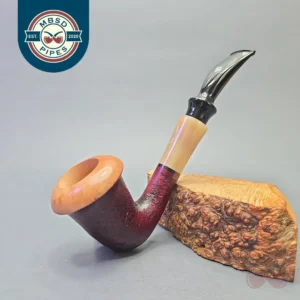 Butz-Choquin Calabash JR Partially Sandblasted Calabash with Horn (Unsmoked Estate)