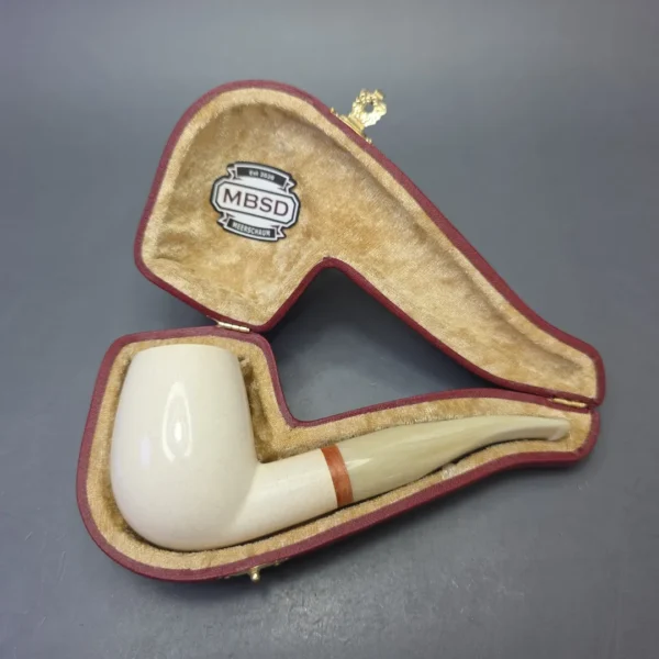 MBSD Meerschaum Deluxe Translucent Grade Smooth Brandy with Briar-Mortise (New) - Image 12