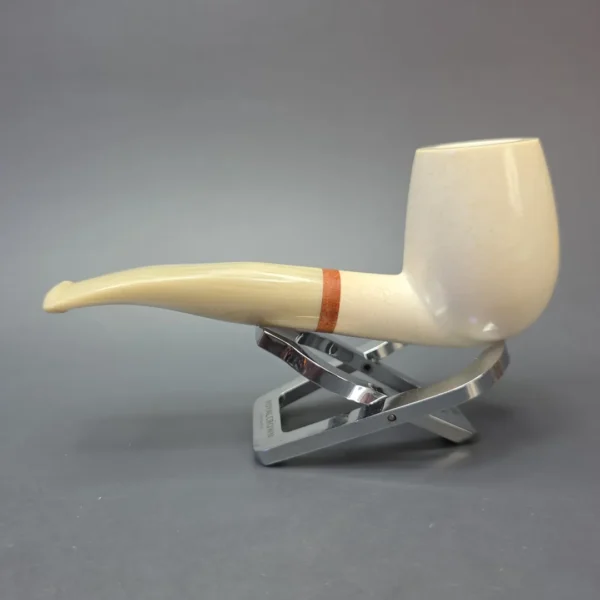 MBSD Meerschaum Deluxe Translucent Grade Smooth Brandy with Briar-Mortise (New) - Image 4