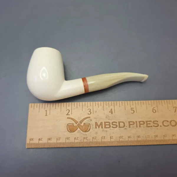 MBSD Meerschaum Deluxe Translucent Grade Smooth Brandy with Briar-Mortise (New) - Image 9