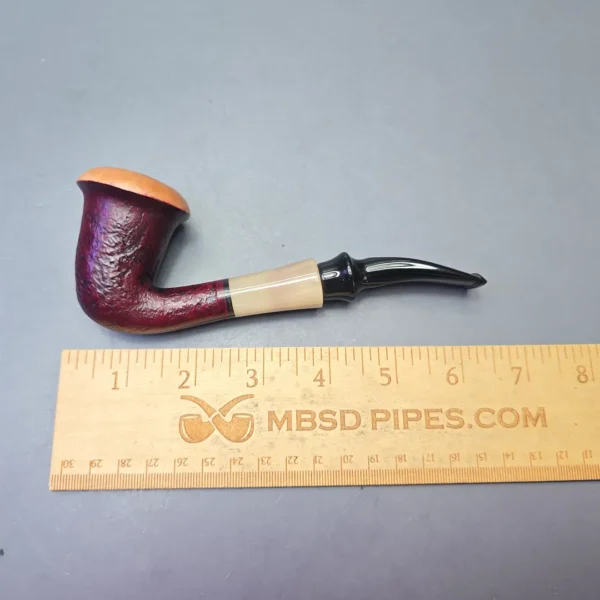 Butz-Choquin Calabash JR Partially Sandblasted Calabash with Horn (Unsmoked Estate) - Image 11