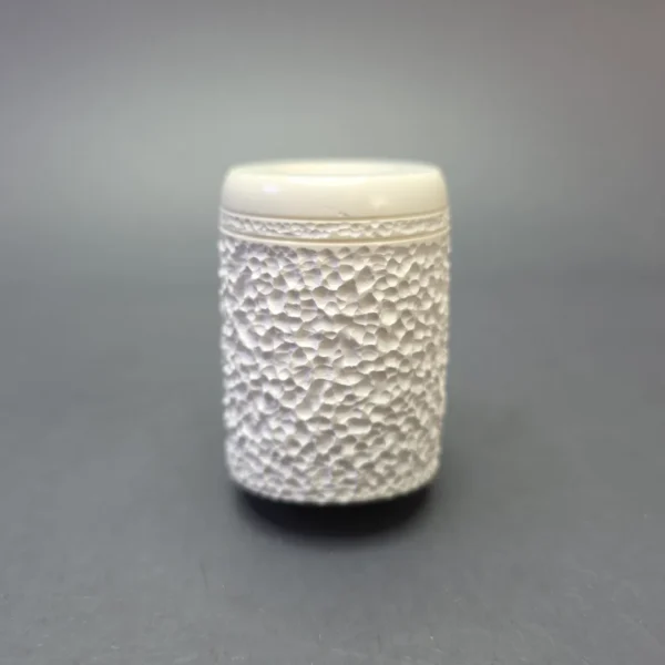 MBSD Meerschaum Deluxe Rusticated Poker with Briar Mortise (New) - Image 3