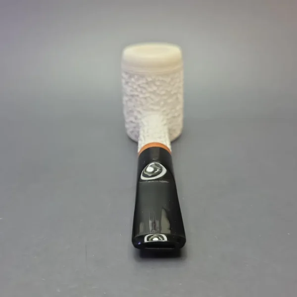MBSD Meerschaum Deluxe Rusticated Poker with Briar Mortise (New) - Image 6