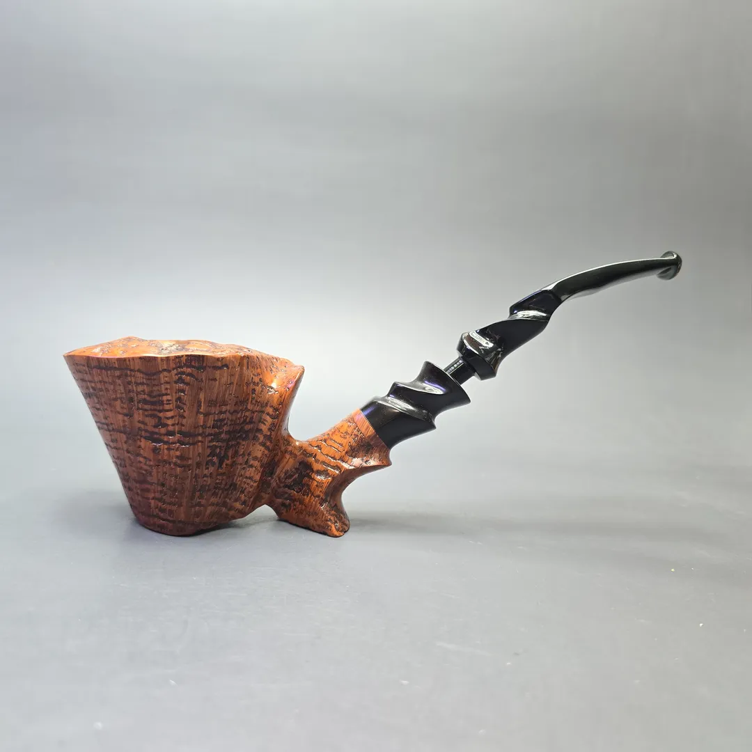 Preben Holm Fancy Private Collection Sandblast (C5) Magnum Freehand Sitter with Ebonite Ferrule (Unsmoked Estate) - Image 2