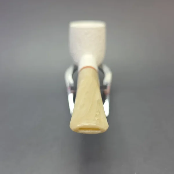 MBSD Meerschaum Deluxe Rusticated Billiard with Briar-Mortise (New) - Image 6