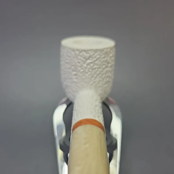 MBSD Meerschaum Deluxe Rusticated Billiard with Briar-Mortise (New) - Image 7