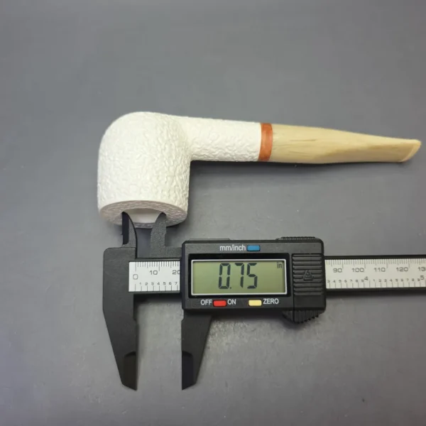 MBSD Meerschaum Deluxe Rusticated Billiard with Briar-Mortise (New) - Image 10