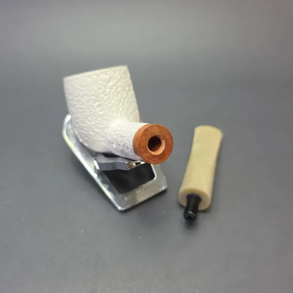 MBSD Meerschaum Deluxe Rusticated Billiard with Briar-Mortise (New) - Image 11