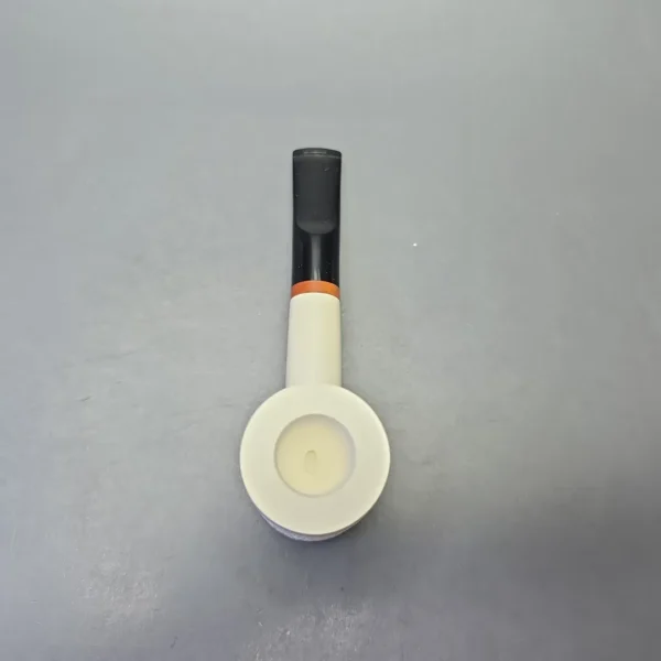 MBSD Meerschaum Deluxe Partially Rusticated Poker with Briar-Mortise (New) - Image 9