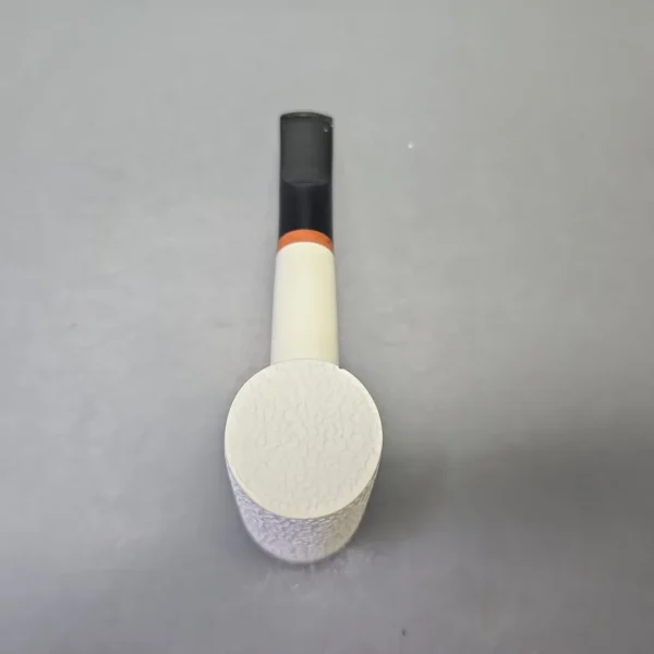 MBSD Meerschaum Deluxe Partially Rusticated Poker with Briar-Mortise (New) - Image 10