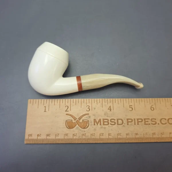 MBSD Meerschaum Deluxe Smooth Rhodesian with Briar-Mortise (New) - Image 8
