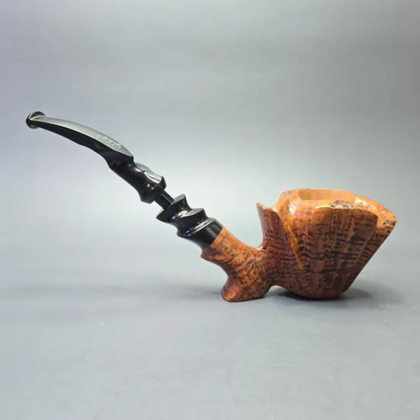 Preben Holm Fancy Private Collection Sandblast (C5) Magnum Freehand Sitter with Ebonite Ferrule (Unsmoked Estate) - Image 4