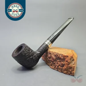 Dunhill (2005) The White Spot Collection Shell Briar 196 Sandblasted Billiard with Silver (Estate)
