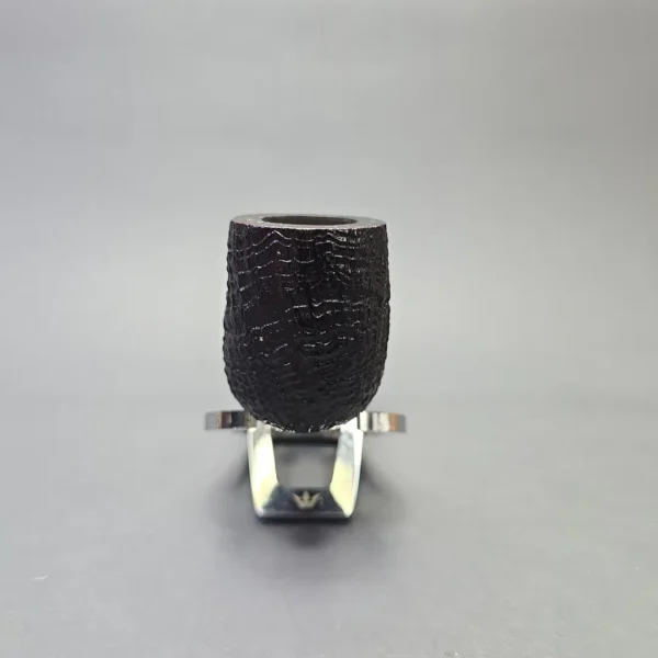 Dunhill (2005) The White Spot Collection Shell Briar 196 Sandblasted Billiard with Silver (Estate) - Image 3