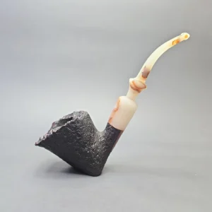 Wiley Galleon (44) Large Rusticated Freehand Sitter with Acrylic (Estate) - alternate view