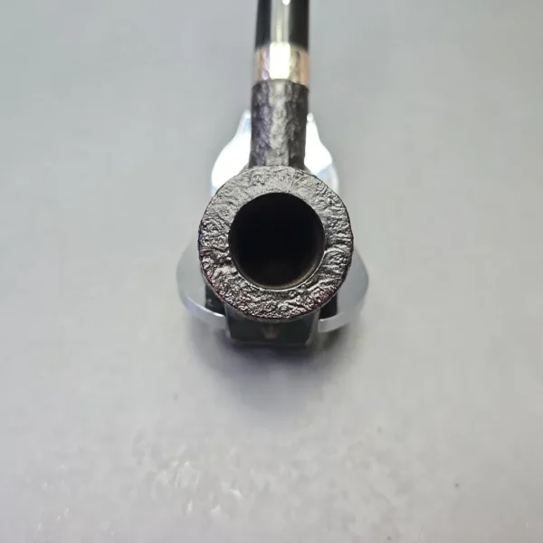 Dunhill (2005) The White Spot Collection Shell Briar 196 Sandblasted Billiard with Silver (Estate) - Image 6