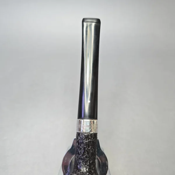 Dunhill (2005) The White Spot Collection Shell Briar 196 Sandblasted Billiard with Silver (Estate) - Image 7