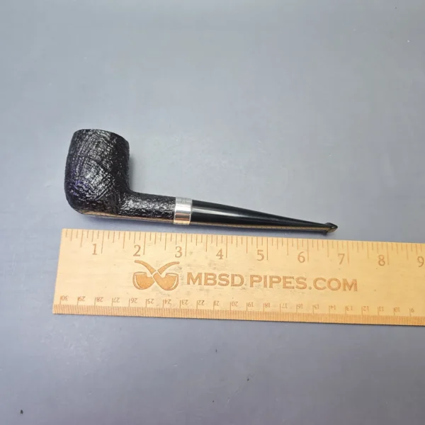 Dunhill (2005) The White Spot Collection Shell Briar 196 Sandblasted Billiard with Silver (Estate) - Image 10