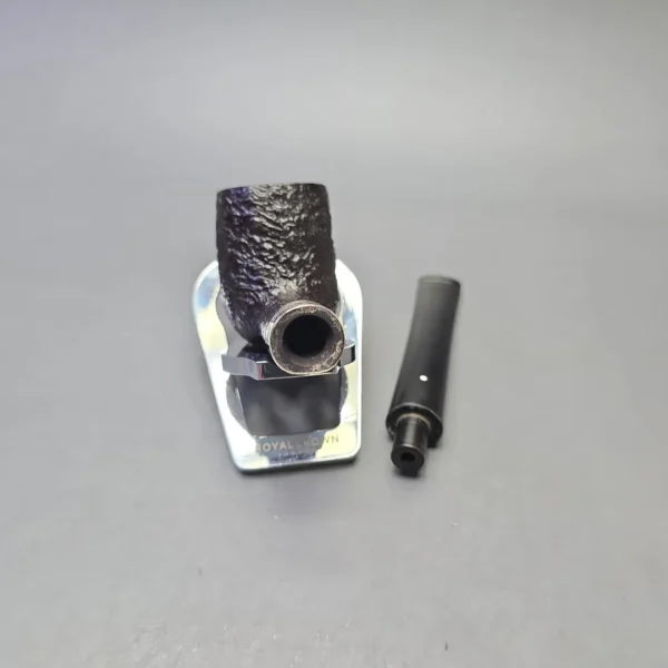 Dunhill (2005) The White Spot Collection Shell Briar 196 Sandblasted Billiard with Silver (Estate) - Image 12