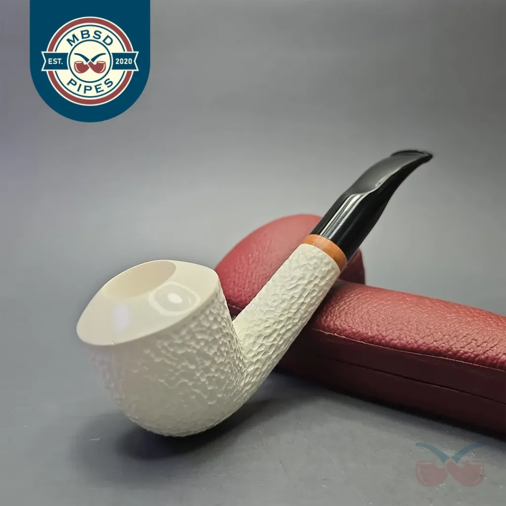 MBSD Meerschaum Deluxe Partially Rusticated Rhodesian with Briar-Mortise (New)