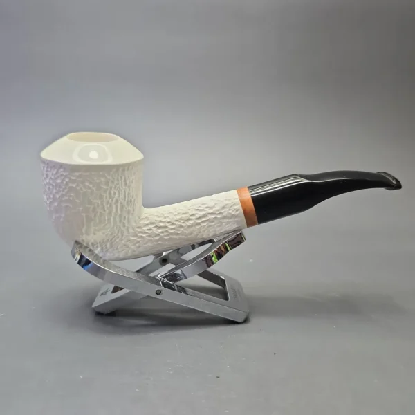 MBSD Meerschaum Deluxe Partially Rusticated Rhodesian with Briar-Mortise (New) - Image 3