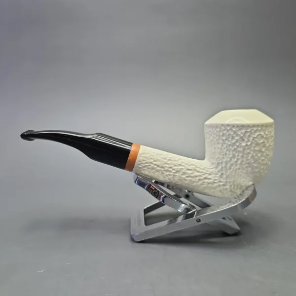 MBSD Meerschaum Deluxe Partially Rusticated Rhodesian with Briar-Mortise (New) - Image 5