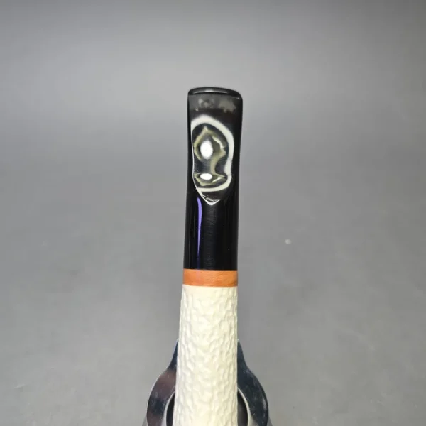 MBSD Meerschaum Deluxe Partially Rusticated Rhodesian with Briar-Mortise (New) - Image 8