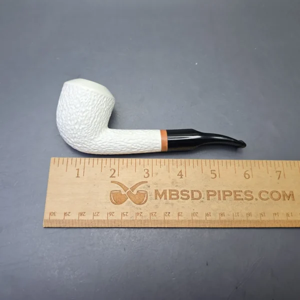 MBSD Meerschaum Deluxe Partially Rusticated Rhodesian with Briar-Mortise (New) - Image 11