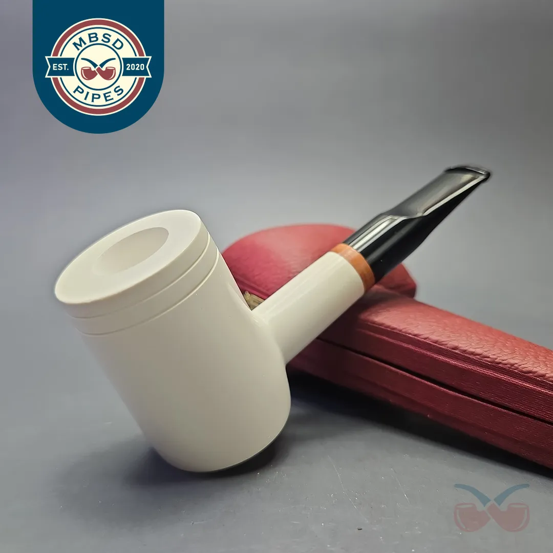 MBSD Meerschaum Deluxe Smooth Poker with Briar-Mortise (New)