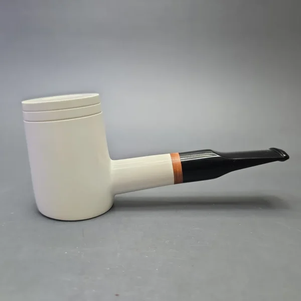 MBSD Meerschaum Deluxe Smooth Poker with Briar-Mortise (New) - Image 3