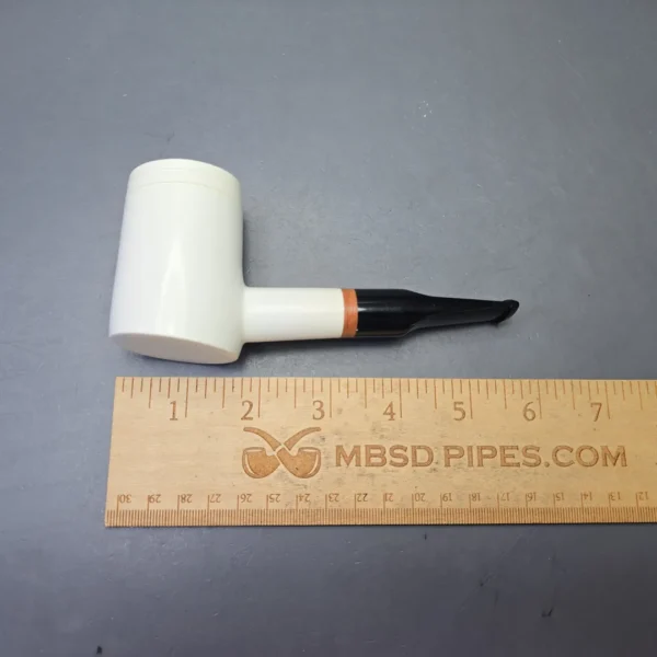 MBSD Meerschaum Deluxe Smooth Poker with Briar-Mortise (New) - Image 11