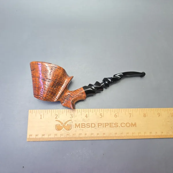 Preben Holm Fancy Private Collection Sandblast (C5) Magnum Freehand Sitter with Ebonite Ferrule (Unsmoked Estate) - Image 11