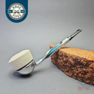 Falcon Shillelagh Blue with MBSD Meerschaum Squat Dublin Bowl (New)