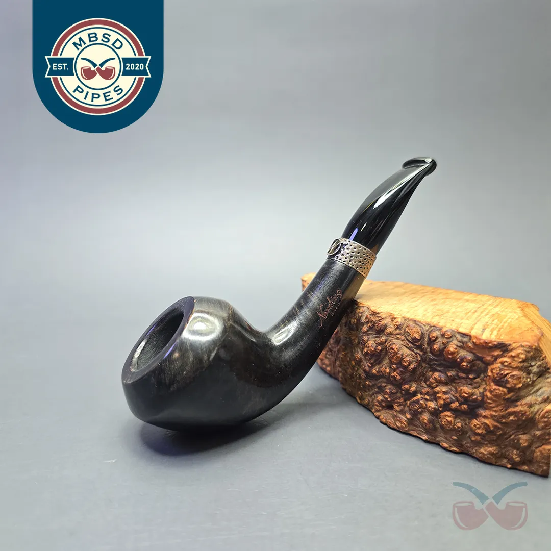 Nording Silver Classic Smooth Rhodesian Horn with Silver (Estate)