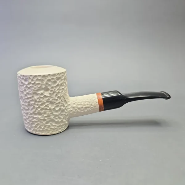 MBSD Meerschaum Deluxe Rusticated Poker with Briar-Mortise (New) - Image 3