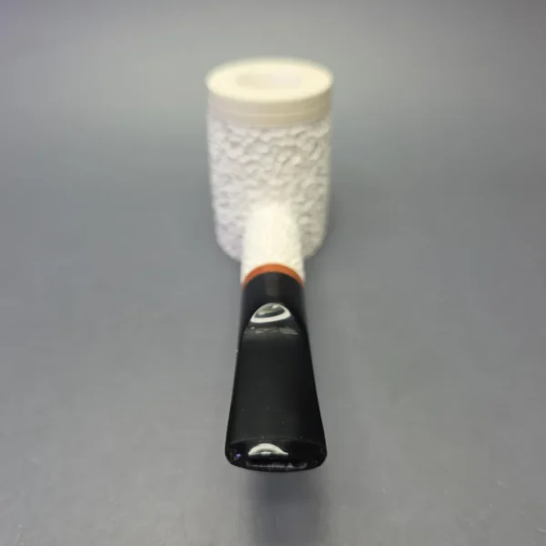 MBSD Meerschaum Deluxe Rusticated Poker with Briar-Mortise (New) - Image 5