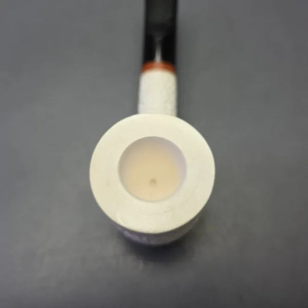 MBSD Meerschaum Deluxe Rusticated Poker with Briar-Mortise (New) - Image 7