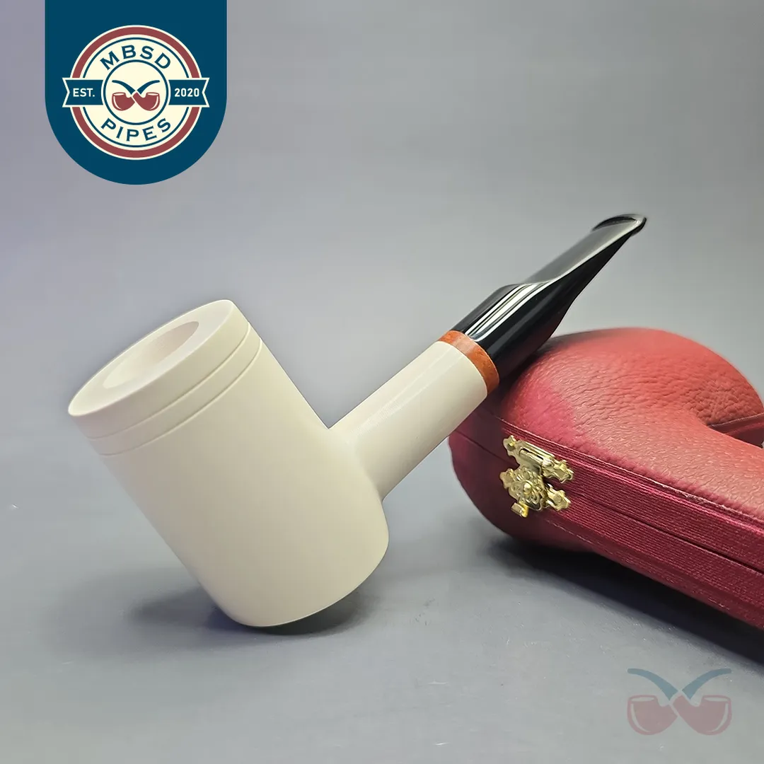 MBSD Meerschaum Deluxe Smooth Poker with Briar-Mortise (New)