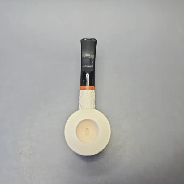 MBSD Meerschaum Deluxe Rusticated Poker with Briar-Mortise (New) - Image 9