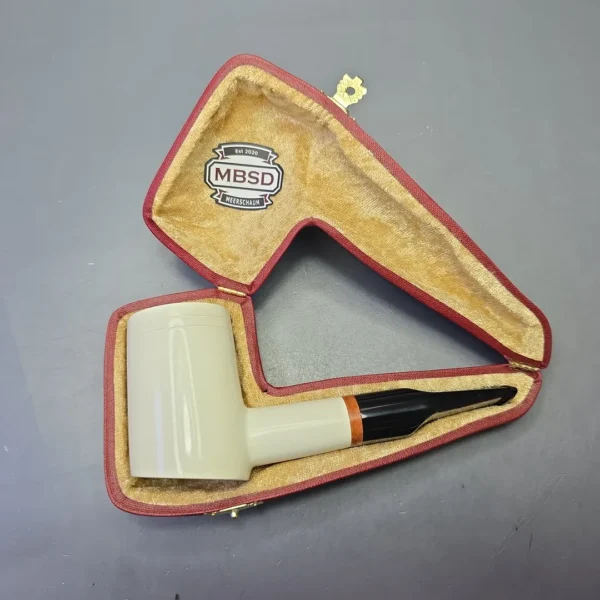 MBSD Meerschaum Deluxe Smooth Poker with Briar-Mortise (New) - Image 13