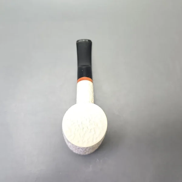 MBSD Meerschaum Deluxe Rusticated Poker with Briar-Mortise (New) - Image 10
