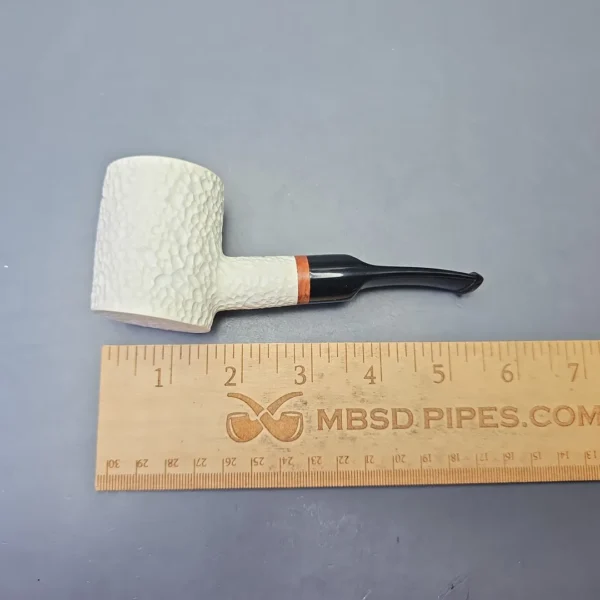 MBSD Meerschaum Deluxe Rusticated Poker with Briar-Mortise (New) - Image 11