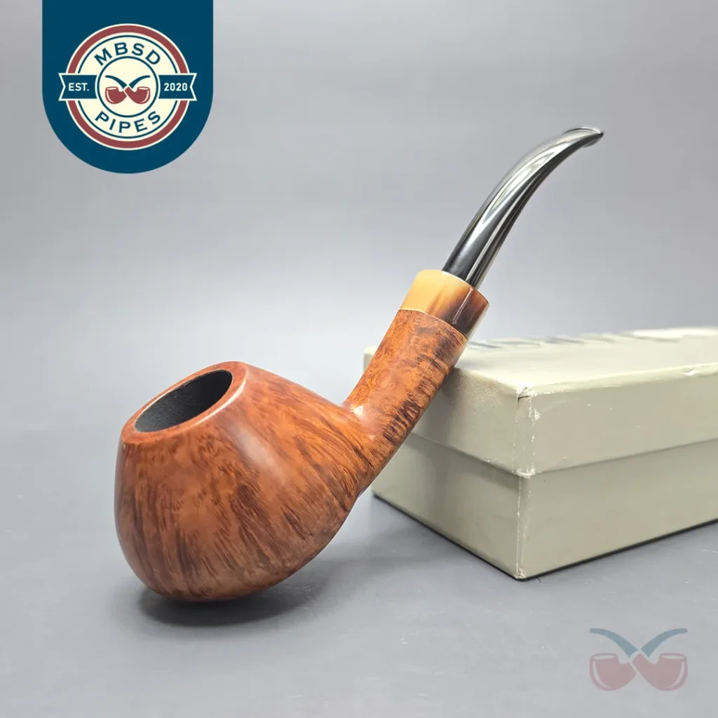 W.O. Larsen Straight Grain (6) Extra Large Smooth Diplomat with Horn (Estate)