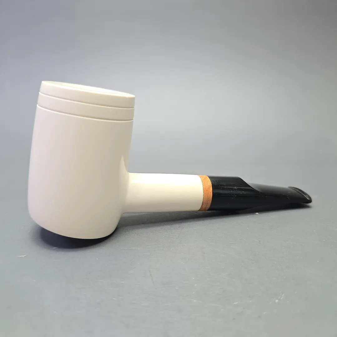 MBSD Meerschaum Deluxe Smooth Poker with Briar-Mortise (New) - Image 2