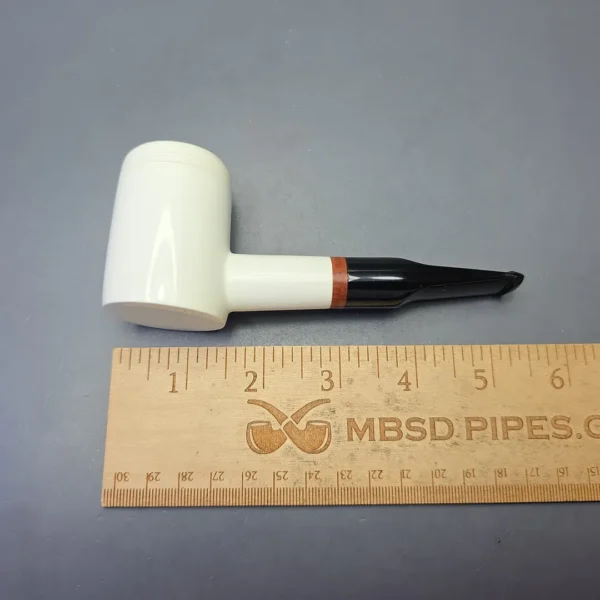 MBSD Meerschaum Deluxe Smooth Poker with Briar-Mortise (New) - Image 8